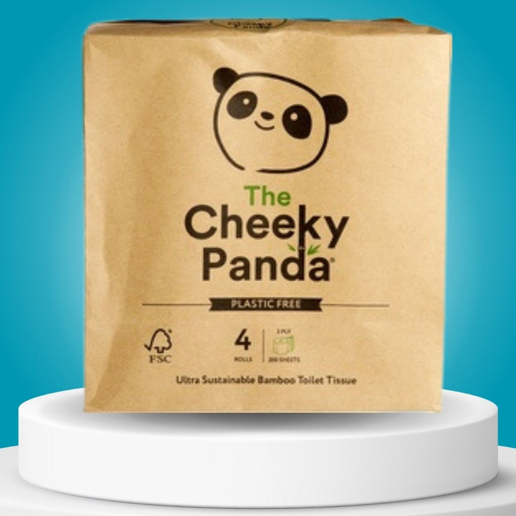 Cheeky Panda 100% FSC Bamboe Toiletpapier – Zacht en duurzaam, 3-laags, 4 rollen.
