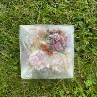 Love Life Pyramid – Lepidolite, Kunzite, Rose Quartz, Rock Crystal & Copper for Self Love, Emotional Healing & Harmony in Relationships – Handmade