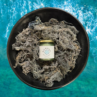 Wildgeplukte Sea Moss Gel "Green Hulk": 270 ML Sea Moss Gel uit Saint Lucia met de krachtige toevoegingen van Matcha en Moringa, biologisch, vegan en rijk aan mineralen en vitaminen.
